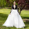 Jupes Élégant Pur Blanc A-ligne Tulle De Mariée Avec Des Volants Longues Femmes Jupe De Haute Qualité Sur Mesure Maxi