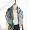 Scarves Colorful Natural Silk Scarf Women Head Scarfs Luxury Real Satin 90x90 Square Grey Hijab Ladies Spring Summer7140932