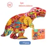 3D Animal bricolage Puzzle en bois jouet Lion dinosaure Animal forme Puzzles pour adultes enfants cadeau d'anniversaire décor à la maison