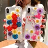 Novas gotas eternos vidas de flores de flores de flores iphone 14 13 12 Pro máximo 11 13 mini 7 8 mais xr xs xsmax x tpu Proteção de flor verdadeira caixa macia