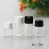 Mini flacon compte-gouttes en verre transparent 1ml 2ml 3ml 5ml, récipient d'échantillon, huile essentielle, parfum, petites bouteilles portables