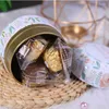 Gift Wrap 5pcs Beautiful Round Iron Boxes Wedding Birthday Candy Packing Box Party Favors Giveaway Flower Cracker Case
