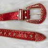 Belts Designer de luxo Crystal Belt Unissex Punk Diamond Buckle Y2K Western Cowboy Bling Rhinestones for Women