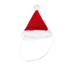 Merry Christmas Cute Dog Apparel Small Plush Santa Hat Scarf Clothes Xmas Decoration Puppy Kitten Cat Cap Happy New Year Gift Pet Supplies Accessories SN5009