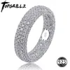 Anillo de sello de plata de ley 925 de calidad con circonita cúbica para hombre y mujer, anillos de compromiso, joyería con dijes para regalos 211012332J