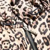 Kvinnors trenchrockar leopard tryckt femme coat kvinnor 2022 vårens höst mode smal blixtlås long vindbrytare mors överrock k12