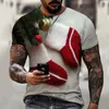 T-shirts pour hommes pour hommes T-shirt 3D Impression Hip Hop Humour Santa Claus Cool et Handsome Street Fashion Clothing -Shirt Hsome