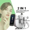 Fractionele micro naald radiofrequentie RF -apparatuur 2 in 1 koude hamermachine voor gezichtswrinkle verwijdering en nekhef stretch markeringen Verwijder Microneedle RF