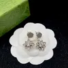 Designer Fashion Flower Boucles d'oreilles Goujons Femmes Cercle Diamant Boucle d'oreille Explosive Luxe Boucles d'oreilles Vintage Premium Boucle d'oreille Stud D22102704JX