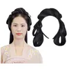 Party levererar kvinnors forntida kinesiska Hanfu pannband svart syntetiskt hårband cosplay kostym tillbehör