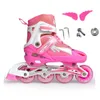Ice Skates Adjustable Inline Speed Roller Shoes Skating Sneakers For Outdoor Indoor Sport Professional Children Pu 4 Wheels L221014