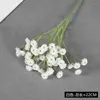 Dekorativa blommor Bröllopsdekoration Simulering Torkad blomma Small Single Branch Gypsophila Plast Brud Holding Rose Bouquet Home Supply