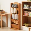 Clothing Storage Shoe Cupboards Furniture Simple Multi-Layer Small Cabinet Stand Living Room Solid Wood Slipper Rack To Save Space