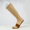 Calzini sportivi Brothock Fiber Long Tube Knee Calze da esterno in nylon ad alta compressione