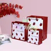 Gift Wrap Red Strawberry Packing Bags Vertical/Horizontal Candies Cookies Perfumes Storage Wrapping Packaging For Birthday Party