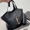 Fashion Shopping Bags Luxury Bag Genuine Leather Check Women Handbag Designer shoulder Tote Large Beach bags luxurys travel Crossbody Purses Black