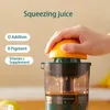 Juicers Mini Fruit Juicer Citrus Orange Lemon Rotation Slow Speed Squeezing Machine With Slag Separated USB For Home Office