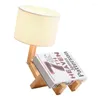 Lampes de table Lampe de bureau moderne nordique Lampe de bureau en bois massif Robot Chambre Salon Night Light Base E27 Support LED Lire Apprendre Cadeau