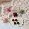 4 pezzi di nuovo modo dolce ragazza presa clip copricapo per bambini coreani mini piccola flanella fiore artigli dei capelli copricapo