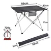 Meubles de Camp Table d'extérieur Portable Pliable Camping Pique-Nique 6061 Alliage D'aluminium Antidérapant Ultra Léger Bureau Pliant