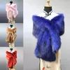 Écharpes épaissie chaud châle Imitation fourrure scène Performance Cheongsam accessoires automne hiver femme en peluche écharpe élargie