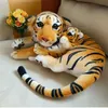 Niedliches Tier, kleiner Tiger, Plüschtier, große Simulation, Mutter, Kinder, Tiger, gefüllte Puppe für Jungen, Mädchen, Weihnachtsgeschenk, 45 cm, DY10117