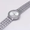 Montre-bracelets 2022 GD Femmes Regardez le bracelet de bracelet en acier inoxydable en acier inoxydable Crytal Silver