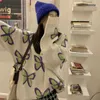 Women's Sweters Pullovers Kobiety Przytulne jesienne O-Neck słodki koreański styl swobodny luźne dziewczęce modne na drutach szyk elegancki vintage Holiday G221018