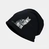 Berets Hat Pack Women Men Stylish Thin Hip Hop Soft Stretch Knit Slouchy Cap Cute Cartoon Pet Animal Print Brooch