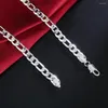 Chains Fashion Men 8MM Flat Geometry Chain 925 Color Silver Necklace For Woman Party Holiday Gifts Classic Brands Jewelry