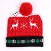 Berretto natalizio lavorato a maglia a LED Beanie Light Up Illuminate Warm Hat per bambini Adulti Cap decorazione capodanno GCC164