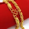 Chains Hip Hop Mens Necklace Yellow Gold Filled Solid Jewelry Chain