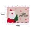 Table Mats 4pcs Broidered Santa Claus Snowman Mat Restaurant El Potholder Decoration