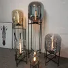Lampy stołowe szkło do salonu nocna lampa ochronna oka Regulowana ambient przezroczysty wandlampe abażur