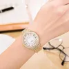 Montres-bracelets CUSSI 2022 Creative Femmes Montres Argent Luxe Strass Dames Bracelet Quartz Relogio Feminino Cadeaux