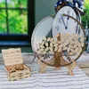 Forniture per feste Albero personalizzato con foglie Libro degli ospiti per matrimoni Alternativa Scatola rotonda personalizzata con foglie Decorazioni rustiche