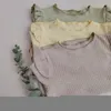 Set di abbigliamento Le ragazze estive vestono maniche volanti Pantaloni lunghi Set vestiti per bambini arricciati Dolce stile principessa Primavera e autunno