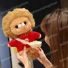 30 CM Kawaii Lion avec des Vêtements Peluche Jouets Beau Lion Porte Des Sacs À Pull En Peluche Animal Jouet pour Enfants Cadeaux