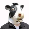 Funny Toys Dierenmasker Koe Hoofd Maskerade Voor Volwassenen Verkleden Koe Maskers zwart xm