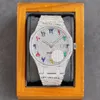 Nuovo orologio da uomo completamente perforato orologio meccanico automatico da 41 mm diamondencrusted Bracciale in acciaio Bracciale Business Montre de Luxe
