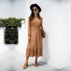 Casual Dresses Fashionabla Women's 2022 Autumn Sexy V Neck Pointed Split Long Sleeve Soe Up Dress for Ladies All Match