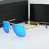 مصمم أزياء النظارات الشمسية الفاخرة النظارات الشمسية حملق الشاطئ النظارات الشمسية للرجل والمرأة 7 ألوان النظارات الاختيارية مع مربع