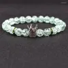 Bracelet en cristal de fissure de mode brin CZ couronne perles naturelles Bracelet en pierre pour les femmes bijoux Pulsera haute qualité bricolage manuel cadeau