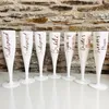 Suministros para fiestas, vasos de plástico personalizados con nombre, decoración de boda, flautas de champán personalizadas, copas, regalos de despedida de soltera, chica acrílica