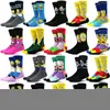 Simpsons Cartoon Anime Socks dr￴les Men Imprim￩ nouveaut￩ Crazy Sokken Hip Hop Unisexe Confortable Skateboard Happy Meias