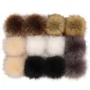 Couronnes de fleurs décoratives pompons en fourrure pour chapeaux 4 pouces boules en fausse fourrure pompons moelleux artisanat avec boucle élastique porte-clés écharpes gants sacs à tricoter XB1