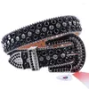 Riemen punk riem y2k jeans tailleband ontwerper luxe dames glitter lederen strass rhinestone vintage bezaaid ceinture homme