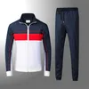 Träningsoverall designer träningsoveraller herr dam sport sweatsuits träningsoveraller ledig bokstav djur fisk Mock neck dragkedja kappa joggare löpar sport kostym