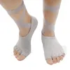 Sports Socks Women Yoga Ladies Gym Sock Dancing Pilates Anti-slip Five Toe Cotton Massage With Ribbon