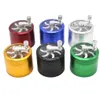 Accessories tobacco grinder 50mm 4 layers Zicn alloy hand crank grinders metal for herbs herbal for Towel JNC169